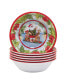 Santa's Wish 7.5" x 2" Melamine All Purpose Bowls, Set of 6