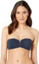 Seafolly Women's 236079 V Wire Ruched Bikini Top Swimwear Indigo Size 4