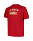 Фото #2 товара Men's Cardinal Distressed USC Trojans Big and Tall Football Helmet T-shirt