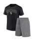 Фото #1 товара Пижама мужская Fanatics Черный, серый Чикаго Уайт Сокс Комплект футболка и шорты