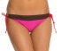 Фото #1 товара Prana Festival Pink Saba Womens Swimwear Side Tie Hipster Bikini Bottom Size L