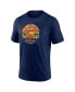 Фото #3 товара Men's Heathered Navy 2022 MLB All-Star Game Vintage-Like Sunset Tri-Blend T-shirt