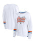 Фото #2 товара Women's White Florida Gators Retro Power Striped Long Sleeve T-shirt