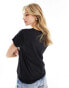 Polo Ralph Lauren v neck t-shirt with logo in black