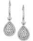 ფოტო #2 პროდუქტის Diamond Teardrop Halo Cluster Drop Earrings (1-1/2 ct. t.w.) in 14k White Gold