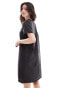 Фото #2 товара ONLY mini t-shirt dress in washed black