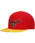 ფოტო #1 პროდუქტის Men's Red, Yellow Atlanta Hawks Hardwood Classics Team Two-Tone 2.0 Snapback Hat