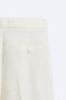 BELTED COTTON-LINEN TROUSERS