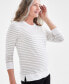Фото #3 товара Women's Long Sleeve Crewneck Sweater, Created for Macy's