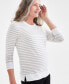 Фото #3 товара Petite Crewneck Sweater, Created for Macy's