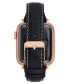 Фото #3 товара Ремешок для часов Anne Klein женский из премиальной кожи, совместимый с Apple Watch 42/44/45/Ultra/Ultra 2 черный