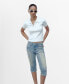 Фото #1 товара Women's Straight Capri Jeans