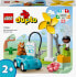 Игрушка, LEGO Duplo, Ветряная мельница и электромобиль, для детей.