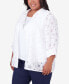 Фото #3 товара Plus Size All American Burnout Stars Two in One 3/4 Sleeve Top