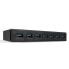 Фото #2 товара Lindy 7 Port USB 3.0 Hub - USB 3.2 Gen 1 (3.1 Gen 1) Type-A - USB 3.2 Gen 1 (3.1 Gen 1) Type-A - 5000 Mbit/s - Black - DC