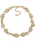 ფოტო #1 პროდუქტის Gold-Tone Link & Imitation Pearl Collar Necklace, 16" + 3" extender