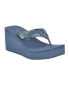 Фото #1 товара Women's Demmey Logo Thong Square Toe Wedge Sandals