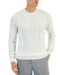 Фото #1 товара Men's Elevated Mixed Cable Long Sleeve Crewneck Sweater, Created for Macy's