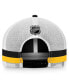 ფოტო #3 პროდუქტის Men's Black, White Pittsburgh Penguins Fundamental Striped Trucker Adjustable Hat