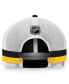 Фото #3 товара Men's Black, White Pittsburgh Penguins Fundamental Striped Trucker Adjustable Hat