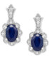 ფოტო #3 პროდუქტის Sapphire (1-1/3 ct. t.w.) & Diamond Drop Earrings in 14k White Gold