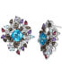 ფოტო #1 პროდუქტის Multi-Gemstone Cluster Statement Earrings (15-5/8 ct. t.w.) in 14k White Gold