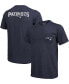 Фото #1 товара Футболка с карманом Tri-Blend Majestic New England Patriots - Heathered Navy.