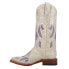 Ferrini Dreamer Embroidered Square Toe Cowboy Womens Off White Casual Boots 849 6.5 - фото #3