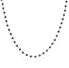 Timeless silver necklace with black crystals Romance CLBN