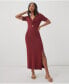 ფოტო #1 პროდუქტის Luxe Jersey Knot Maxi Dress Made With Organic Cotton