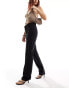 Mango slim longline tailored trousers in black