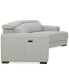 Фото #4 товара Jenneth 3-Pc. Leather Sofa with 2 Power Motion Recliners and Cuddler, Created for Macy's