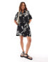 Vero Moda Aware wrap mini skirt co-ord in palm print