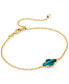 ფოტო #3 პროდუქტის 14k Gold-Plated Stone Medallion Adjustable Link Bracelet