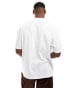 ASOS DESIGN essential heavyweight oversized high neck t-shirt 240gsm in white