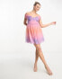 Anaya bardot tulle mini dress in ombre