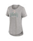 Women's Heather Gray Miami Dolphins Fashion Tri-Blend T-shirt