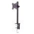 Lindy Single Display Short Bracket w/ Pole & Desk Clamp - Screws - 8 kg - 43.2 cm (17") - 71.1 cm (28") - 100 x 100 mm - Black