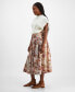 ფოტო #6 პროდუქტის Women's Amoret Printed Side-Zip Midi Skirt