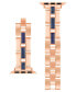 ფოტო #2 პროდუქტის Women's Rose Gold-Tone Alloy with Blue Lapis Gemstone Accents Link Bracelet Compatible with 38mm/40mm/41mm Apple Watch