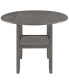 Фото #6 товара Farmhouse Round Counter Height Kitchen Dining Table With Drop Leaf And One Shelf