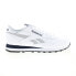 Фото #1 товара Reebok Classic Leather Mens White Leather Lace Up Lifestyle Sneakers Shoes