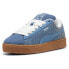 Puma Suede Xl Denim Lace Up Mens Blue Sneakers Casual Shoes 39839701