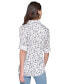 ფოტო #2 პროდუქტის Women's Printed Utility Button-Down Top, Regular & Petites