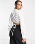 Фото #2 товара 4th & Reckless wrap crop shirt in white