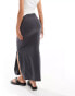 Mamalicious Maternity jersey maxi skirt in magnet grey