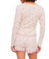 ფოტო #2 პროდუქტის Women's Kennedy Pajama Long Sleeve Henley & Short Set