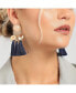 ფოტო #2 პროდუქტის Women's Black Tassel Drop Earrings