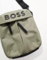 BOSS stormy crossbody bag in khaki green