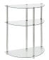 Фото #1 товара 23" Glass Designs2Go 3 Tier Half-Circle Entry Table